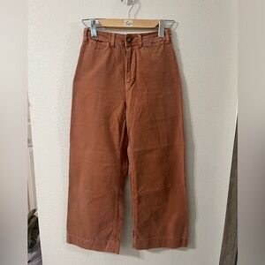 We The Free Stonewash Clay Color Wide Leg Cropped Pants